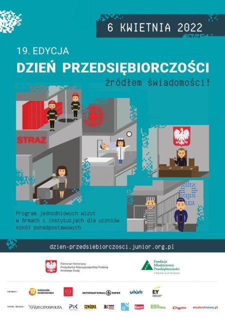 Zapraszamy uczniów  do udziału w kolejnej edycji programu Dzień Przedsiębiorczości